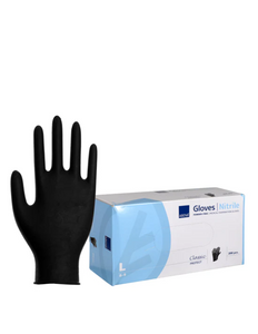 Abena Nitrile Handschoenen Ongepoederd Zwart (100 Stuks)