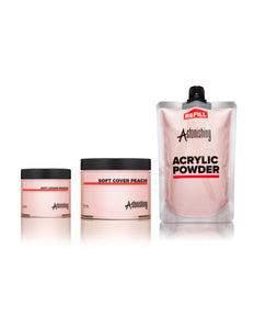 Astonishing Acrylic Powder Acrylpoeder Soft Cover Peach
