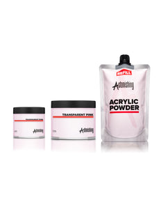 Astonishing Acrylic Powder Acrylpoeder Transparant Pink