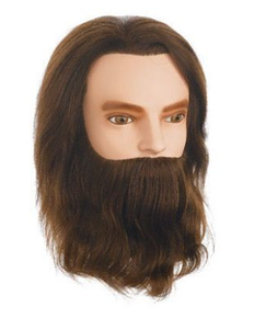 Comair Oefenhoofd met Baard Paul 30cm 100% Echt Haar