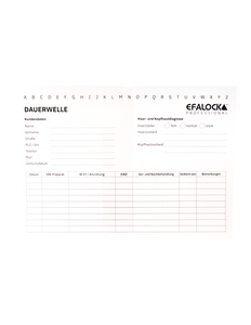 Efalock Klantenkaarten Voor Kleuren/Permanenten (50Stuks)