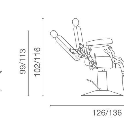 Luca Rossini Luca Rossini Levante Barber Herenstoel