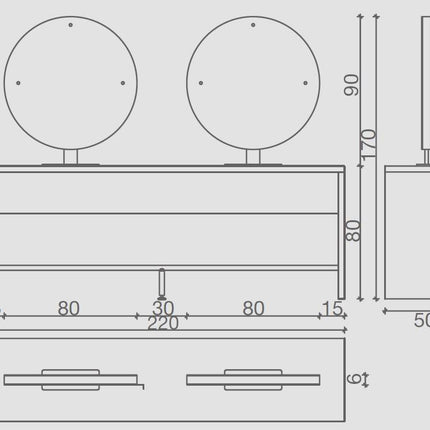 Salon Ambience Salon Ambience Kaptafel Brooklyn (Ronde Spiegel)