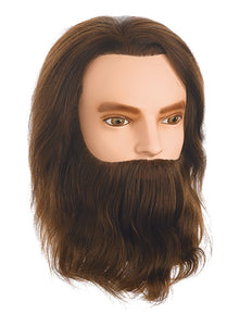 Sibel Oefenhoofd met Baard Karl 15-25cm 100% Echt Haar