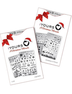 Yours Cosmetics Loves A Christmas Miracle Stempelplaten (Dubbelzijdig) Kerst 2018 Collectie