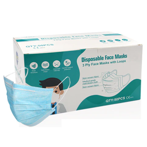 Mondmasker / Mondkapje Driedubbel Gelaagd Wegwerp (50 Stuks)