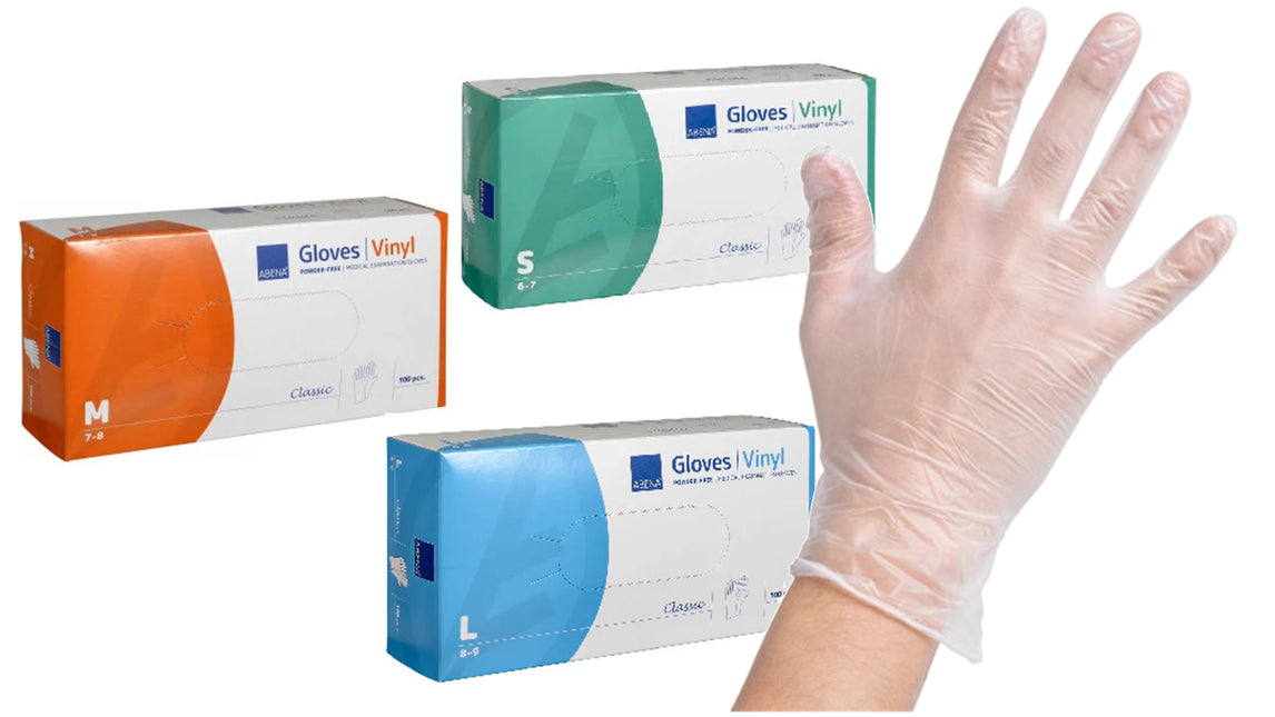 Abena Vinyl Handschoenen Ongepoederd Transparant (100 Stuks)