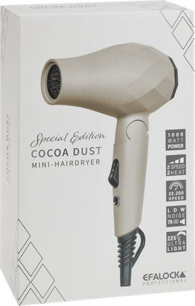 Efalock Haardroger Mini Travel Beige (Opvouwbaar) 1000Watt