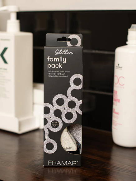Framar Verkwast Glitter Family Pack Pin Tail Brush Set