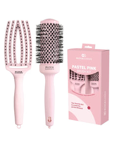 Olivia Garden Pastel Pink Brush Kit (Shine+Fingerbrush)