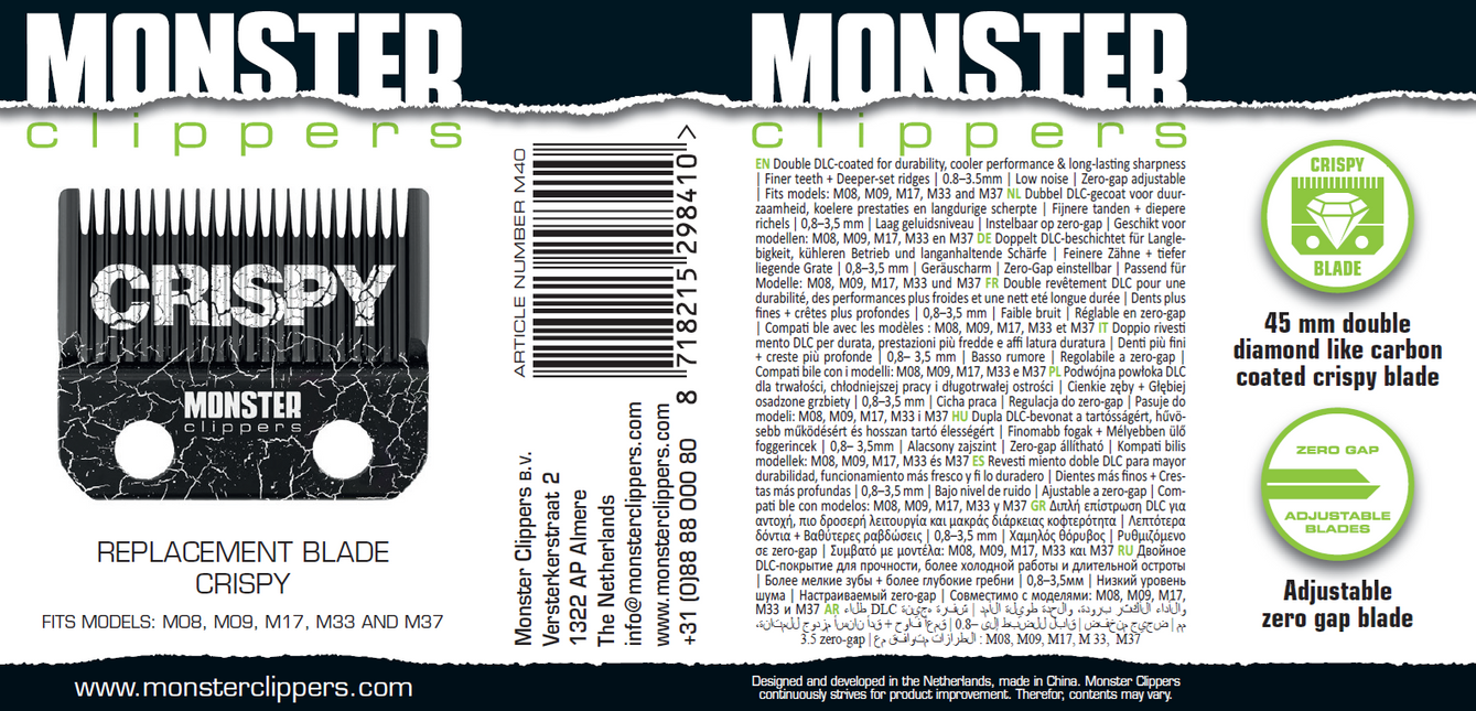 Monster Clippers Crispy Snijmes (PRE-ORDER)