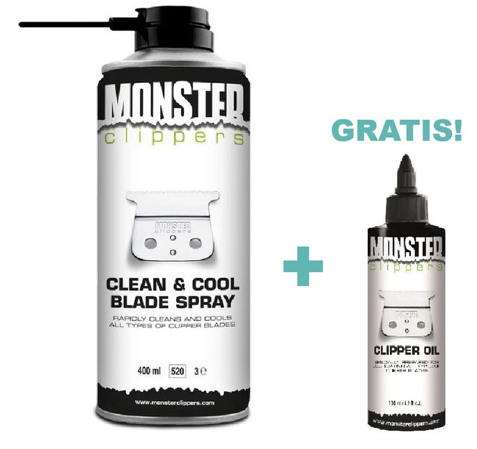 Clean & Cool Blade Spray (400ml) + GRATIS Tondeuse Olie (100ml)