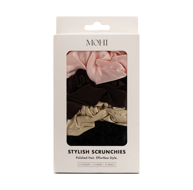 Max Pro Satijnen Scrunchies Elastiek (12 Stuks)