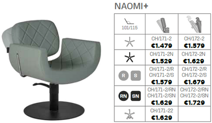 Salon Ambience Kappersstoel Naomi+