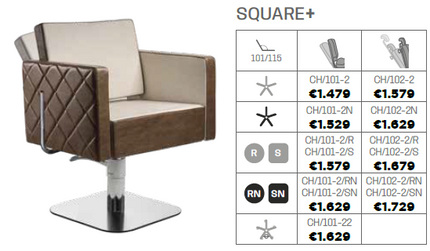 Salon Ambience Kappersstoel Square+