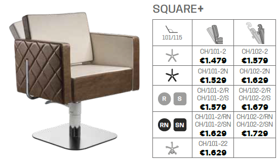 Salon Ambience Kappersstoel Square+