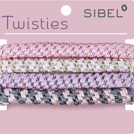 Sibel Twisties Haarelastiek (Diverse Kleuren per 4 stuks)