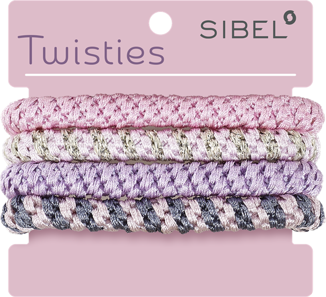 Sibel Twisties Haarelastiek (Diverse Kleuren per 4 stuks)