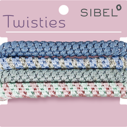 Sibel Twisties Haarelastiek (Diverse Kleuren per 4 stuks)