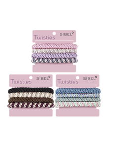 Sibel Twisties Haarelastiek (Diverse Kleuren per 4 stuks)