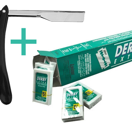 Derby Styling Blades Extra 20x5 Mesjes Dubbelzijdig + GRATIS Nekmes Zwart