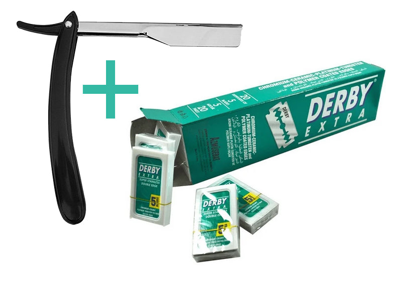 Derby Styling Blades Extra 20x5 Mesjes Dubbelzijdig + GRATIS Nekmes Zwart