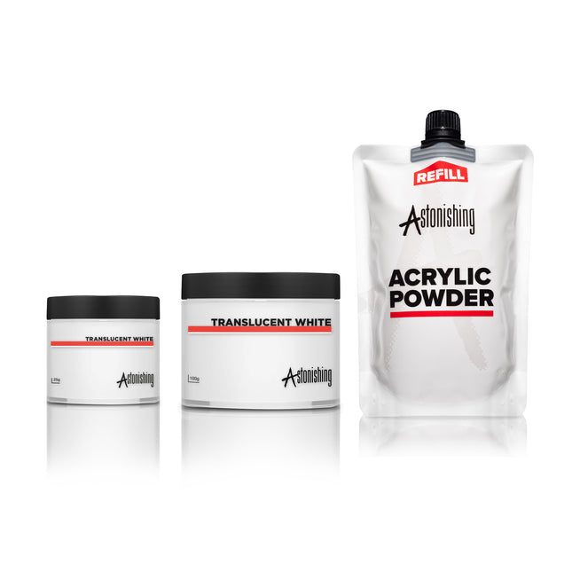 Astonishing Acrylic Powder Acrylpoeder Translucent White