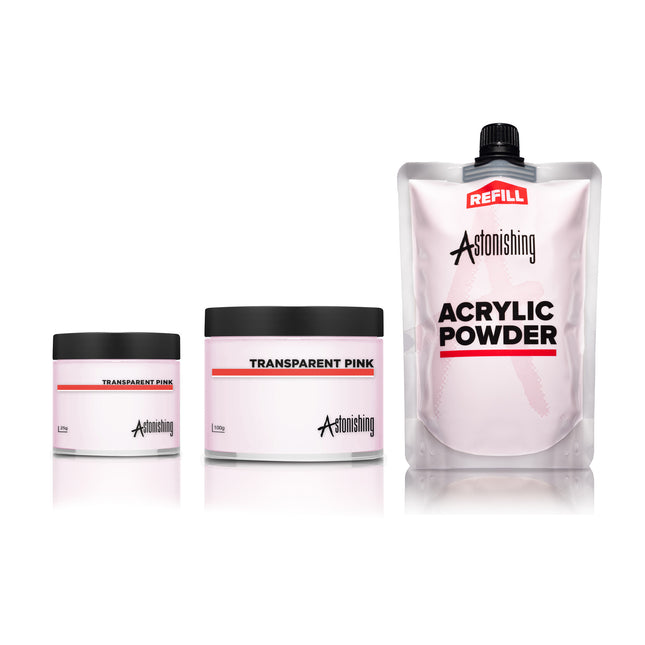 Astonishing Acrylic Powder Acrylpoeder Transparant Pink