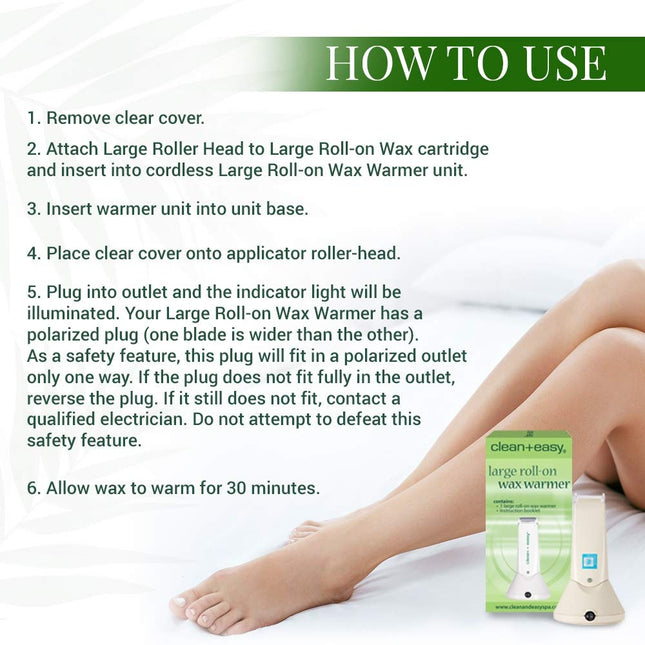 Clean And Easy Cordless Roll-On Waxing System