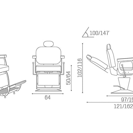 Salon Ambience Barber Herenstoel Elite