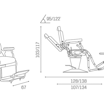 Salon Ambience Barber Herenstoel Premier
