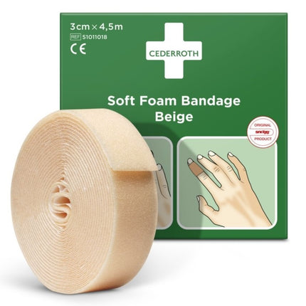 Kappershandel Cederroth Zelfklevend Wondverband Soft Foam Bandage 3cmx450cm Latexvrij