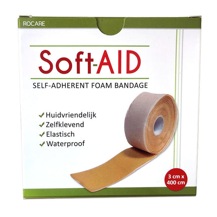 Kappershandel Soft-AID Zelfklevend Wondverband 3cmx400cm Latexvrij