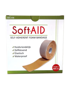 Kappershandel Soft-AID Zelfklevend Wondverband 3cmx400cm Latexvrij