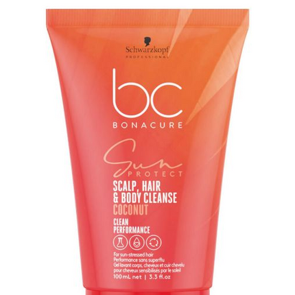 Schwarzkopf BC Sun Protect 3-in-1 Scalp Hair & Body Cleanse Coconut Shampoo (100ml)