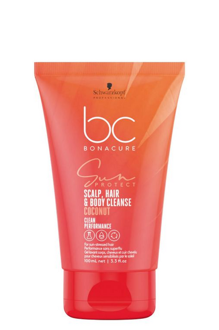 Schwarzkopf BC Sun Protect 3-in-1 Scalp Hair & Body Cleanse Coconut Shampoo (100ml)