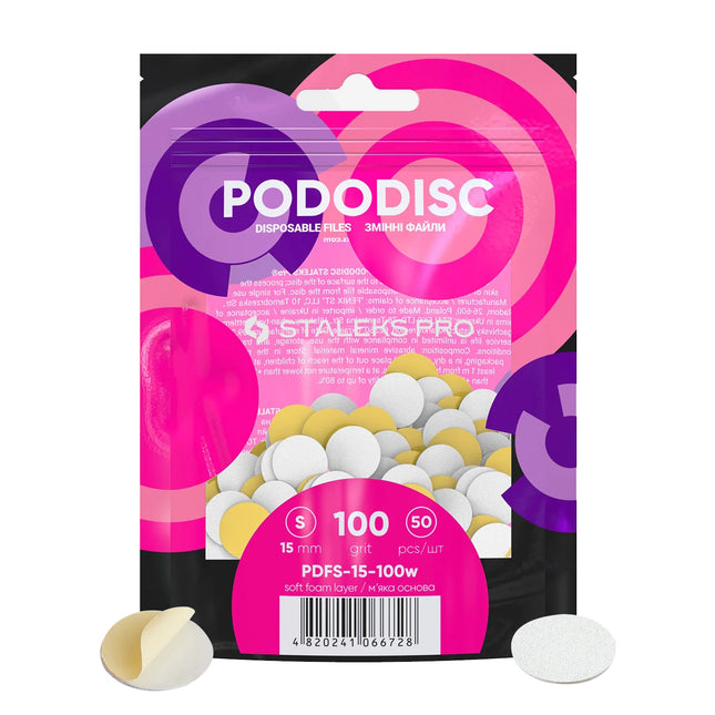 Staleks Staleks Pododisk White Pads Wegwerp Schuurschijven (50 Stuks)