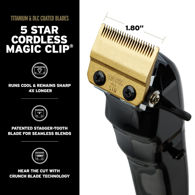 Wahl Wahl Cordless Barber Combo Black Magic Clip Tondeuse + Detailer Trimmer