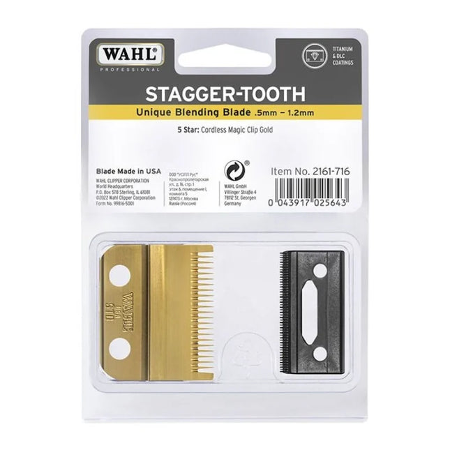 Wahl Wahl Snijmes Magic Clip Cordless Gold Stagger Tooth
