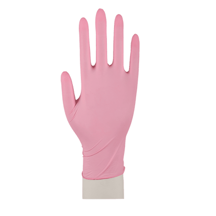 Abena Nitril Handschoenen Ongepoederd Roze (100 Stuks)