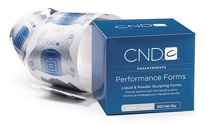 CND Nagel Sjabloon Performance Forms Silver (300 Stuks)