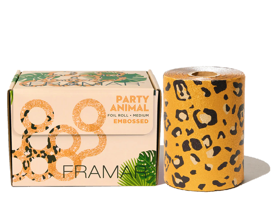 Framar Folie Party Animal Embossed op Rol (12,7cm x 100,58m)