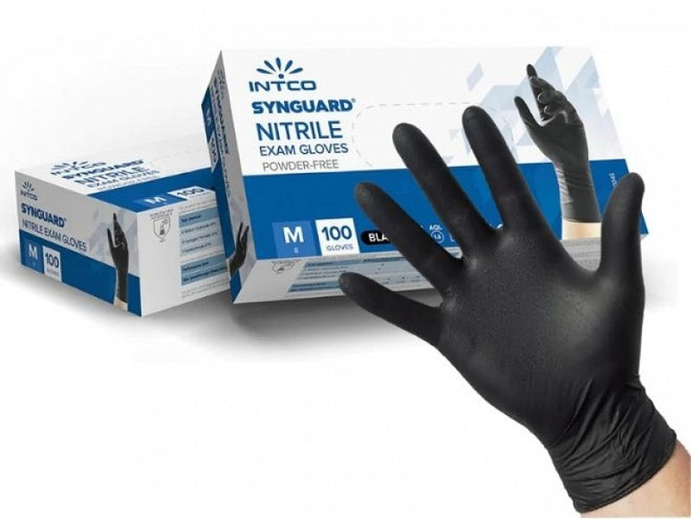 Intco Nitril Handschoenen Zwart Poedervrij Latexvrij (100 Stuks)