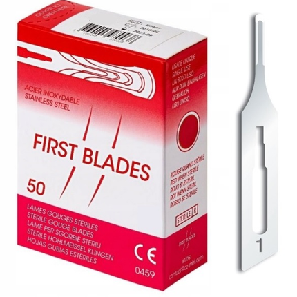 Kappershandel First Blades Gutsmesjes Steriel Nr.1 (50 Stuks)