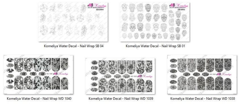 Korneliya Water Decal - Nail Wrap