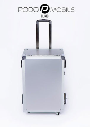 Megapoint Megapoint Pedicuremotor Koffer PodoMobile Maxi op Wieltjes Zilver