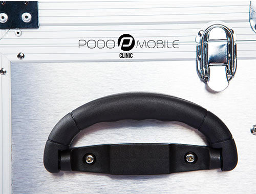 Megapoint Megapoint Pedicuremotor Koffer PodoMobile Maxi op Wieltjes Zilver