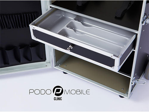 Megapoint Megapoint Pedicuremotor Koffer PodoMobile Maxi op Wieltjes Zwart