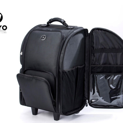 Megapoint PClinic Pedicure/Visagie Koffer Nylon Zwart Trolley Luxe + Wieltjes