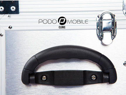 Megapoint Pedicuremotor Koffer PodoMobile Maxi op Wieltjes Zilver